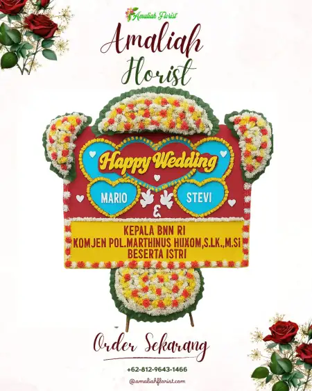 Papan Bunga Pernikahan Karangduak